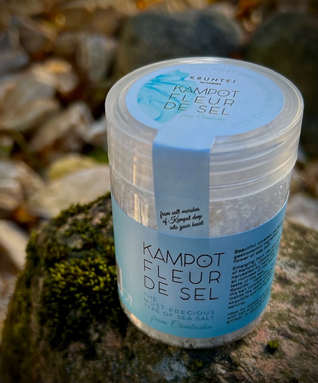 Kampoto pipirai Jūros druska Fleur de Sel, 100 g
